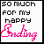 Animated contact sheet of 11 frames showing a pixelated text-based icon with changing letter opacity and consistent pink script text.