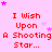 Pixelated pink background with red text "I Wish Upon A Shooting Star..." repeated in a , surrounded by small purple and white stars