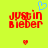 Pixelated red text 'Justin Bieber' on bright yellow background with blue heart above and red heart below, two identical frames side-by-side.