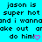 Pixelated text repeats across a bright cyan background with pink heart symbols, forming a dense wordwall of phrases.