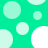 A static pattern of overlapping light cyan and white circles on a solid teal background with no visible text or distinct subjects.