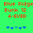 Green background with red pixelated text and blue pixelated symbols, showing two identical frames with slight symbol position changes.