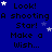 Blue background with repeated text 'Look! A shooting Star! Make a Wish...' and scattered white stars, some of which appear to animate.