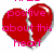 Red broken heart icon with pink text overlays reading 'I'm positive about this heart', 'Inside of seeing the rip you left', 'I'll look at what's left of my heart'