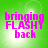 Green background with four of pink text reading 'bringing FLASHY back' in pixelated font, each showing slight variations in text alignment and background brightness