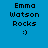 Pixelated text displays 'Emma Watson Rocks :)' on a blue background with green highlight changes across six positions