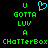Green pixelated text on black background with cyan heart symbol above text, repeated side-by-side.