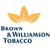 Static pixelated icon featuring an orange crown-like symbol above blue text reading "Brown & Williamson Tobacco" on a white background.