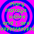 Four identical circular icons with blue concentric rings on a bright pink background, each containing green text reading 'Mary Motaya kailee and i are' followed by multiple 'F's.