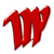 Red stylized Scorpio zodiac symbol icon with smooth curved lines and gradient shading on a transparent background.