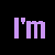 Pixelated text in purple and pink on black background with gray bottom section, displaying fragmented phrases like "I'm twisted Cuz" and "movemove move on the side".
