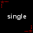 Animated contact sheet showing six frames of a pixel art icon with red star-shaped elements and repeated "single" text on black background.