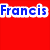 A static image divided into three vertical with red, white, and blue backgrounds displaying text in pixelated fonts