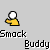 Animated contact sheet of a yellow stick figure performing various actions with white circular heads, labeled "Smack" and "Buddy" text below each frame on gray background.