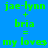 Green text on blue background displays repeated 'jae-lynn + bria = my loves' with a gray rectangle in the bottom right corner.
