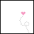 A pink heart-shaped icon with a dotted stem and leaf, animated to show small black dots moving along the stem in sequence.