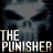 A 4-frame contact sheet of The Punisher skull logo animation with alternating dark and light color schemes across frames.