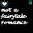 identical pixelated icons featuring a cyan heart above white text reading "NOT A FAIRYTALE ROMANCE" on black background with light blue vertical lines