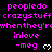 Pixelated text and heart symbols in bright pink on black background, repeated across multiple with consistent spacing