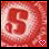 A red and pink pixelated icon with a stylized 'S' shape, featuring two small rounded elements below the main form and a heart symbol at bottom right.