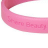 A 3x3 contact sheet of animated frames showing a pink wristband with text, accompanied by pixelated text overlays that change across frames.