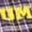 A static image with a purple background displaying yellow pixelated text and a small blurred section of an indistinct graphic.