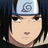 Pixelated anime-style character with dark hair and a headband featuring a spiral symbol, set against black background with overlaid text.
