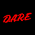 Red 'DARE' text on black background, green 'Original Icons .com' text on dark green background in split-screen layout.