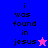 A split-screen digital image with blue and pink backgrounds displaying the text "i was found in jesus" and a star symbol.