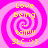 Yellow text on pink spiral background with 'Love being tall!!!' and 'SLC :)' in pixelated font.