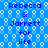 Blue background with white circular patterns and repeated blue text reading "Rebecca & Jarrett for life" in pixelated font.