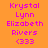 Pixelated text displays 'Krystal Lynn Elizabeth Rivers (333)' in magenta on orange and red backgrounds with color variations.