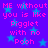 A static image with a purple background and blue stars, displaying repeated pink text reading "ME without you is like Pigglet with no Pooh" in pixelated font.