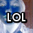 A four- shows a blue-toned character with white hair and closed eyes, each displaying the text "LOL" in bold black letters