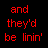 Red pixelated text on black background with repeated phrases and heart symbols, partially cropped at bottom right.
