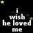 Black background with white text reading 'i wish he loved me' repeated in a , yellow and brown stars scattered across the image