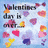 Animated Valentine's Day icon with text and floating hearts on a light blue background.