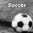 A soccer ball icon with text labels and a gray background, showing animation changes across frames.