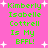 Green pixelated text on pink background with white stars, repeating 'Kimberly Isabelle Cottrell Is My BFFL!' in two