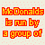 A 3x3 contact sheet of a pixelated animated icon featuring McDonald's branding and text about aliens fattening humans, with red background and yellow M logo elements.
