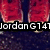 Red sneakers on dark textured background with overlaid text reading "Jordan G141 Loves Converse" in white block letters.