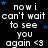 Black background with white text repeating 'now i can't wait to see you again <3' and scattered blue stars, with a gray rectangle in the bottom-right corner.