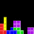 Pixelated bar chart with colored vertical bars on black background, featuring red, yellow, purple, blue, green, and pink segments.