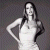 A split-frame contact sheet showing a grayscale image of a woman in a white dress on the left and green text reading "Original Icons .com" on the right, both rendered with pixelated dithering.