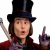 A static contact sheet of a 3x2 grid showing text and character frames from an animated icon featuring Willy Wonka with red text about chewing gum.