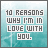 ten numbered text on a teal background with white pixelated font, each listing reasons for love