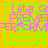 Four identical square with bright green and orange borders display overlapping pink text reading "Latex G PREMIE PERFORM" in a pixelated style