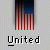 A static image of a pixelated American flag with text reading "United We Will Stand FOREVER" in blocky white letters on a gray background.