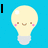 Pixelated light bulb icon with smiling face and pink cheeks on blue background, text elements appear in different positions across frames.