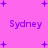 A static image with a bright pink background featuring multiple purple 'Sydney' text instances and scattered star symbols.